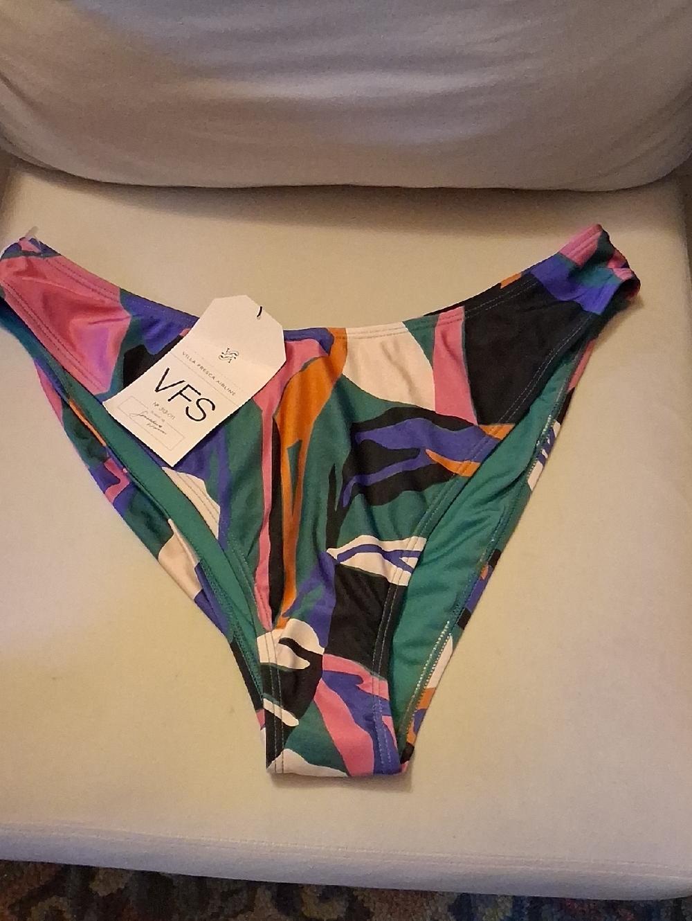 Multicolor Abstract Print Women's Bikini Bottom
